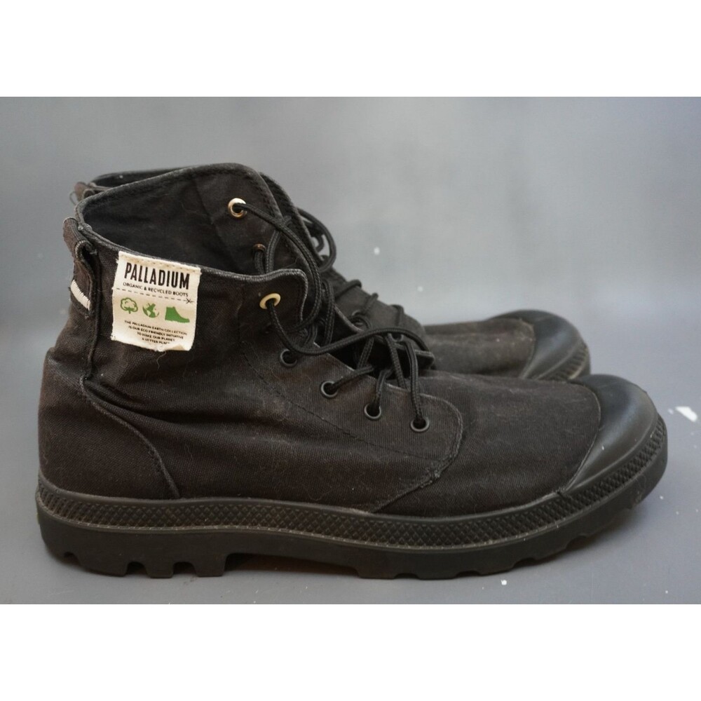 Palladium Pampa Hi Organic Men's Size 13 Black Canvas Combat Boots 76199
